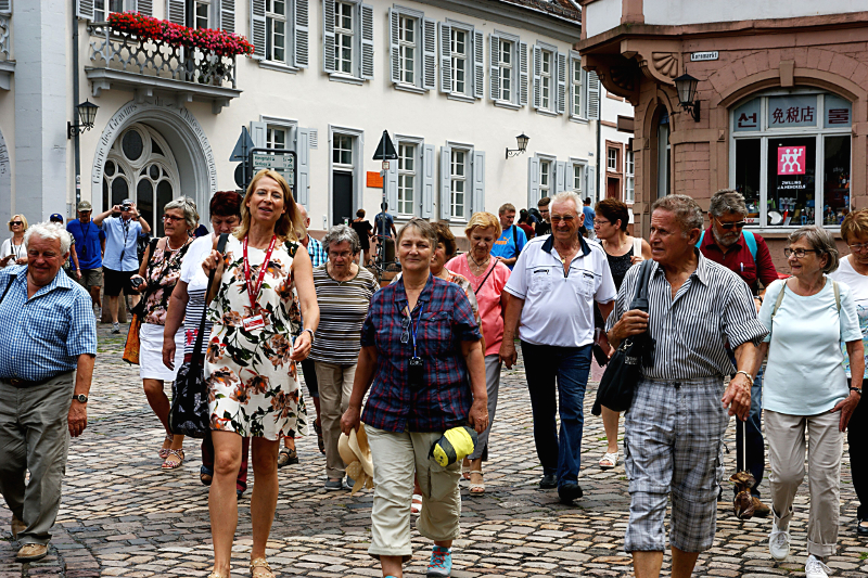 Gästegruppe in der Altstadt